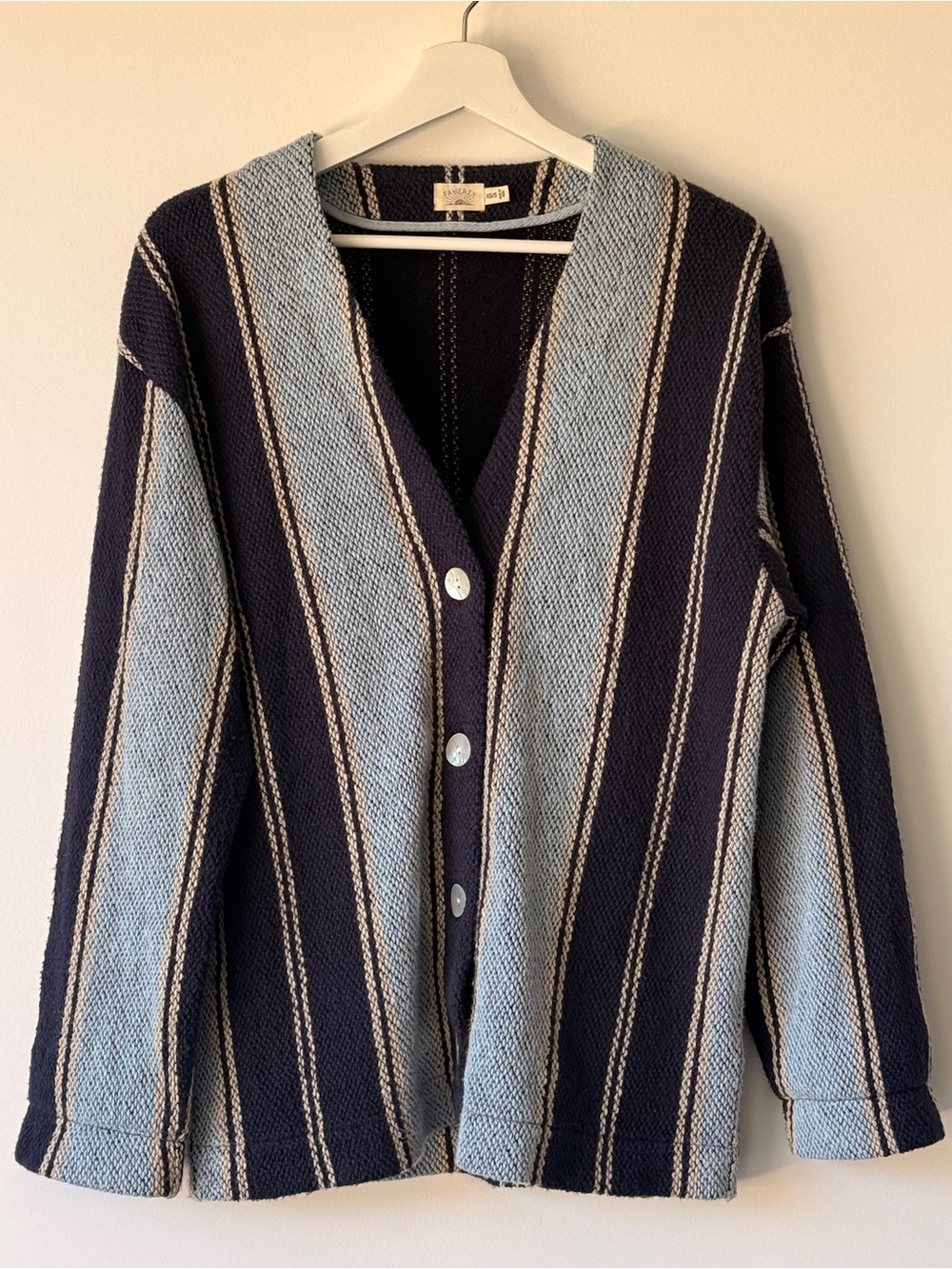 Faherty Striped Button-Front Cardigan